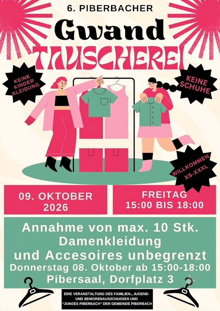 Gwand Tauscherei Kleidertauschparty Piberbach 2026