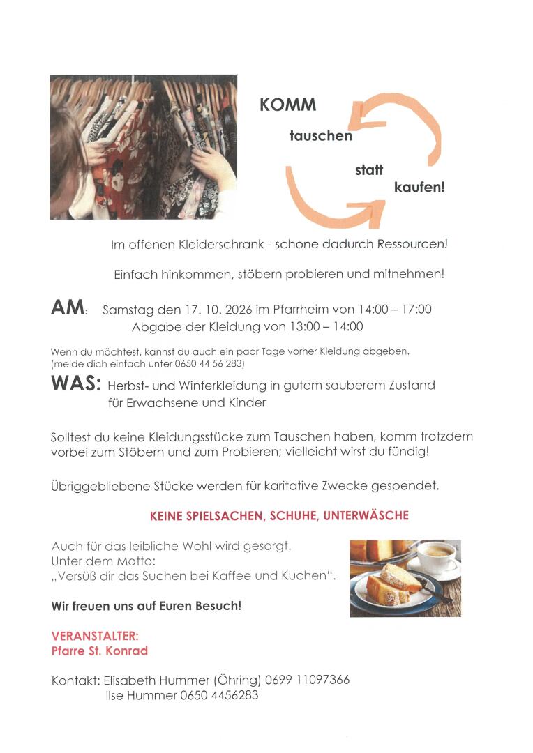 Kleidertauschparty St. Konrad 2026