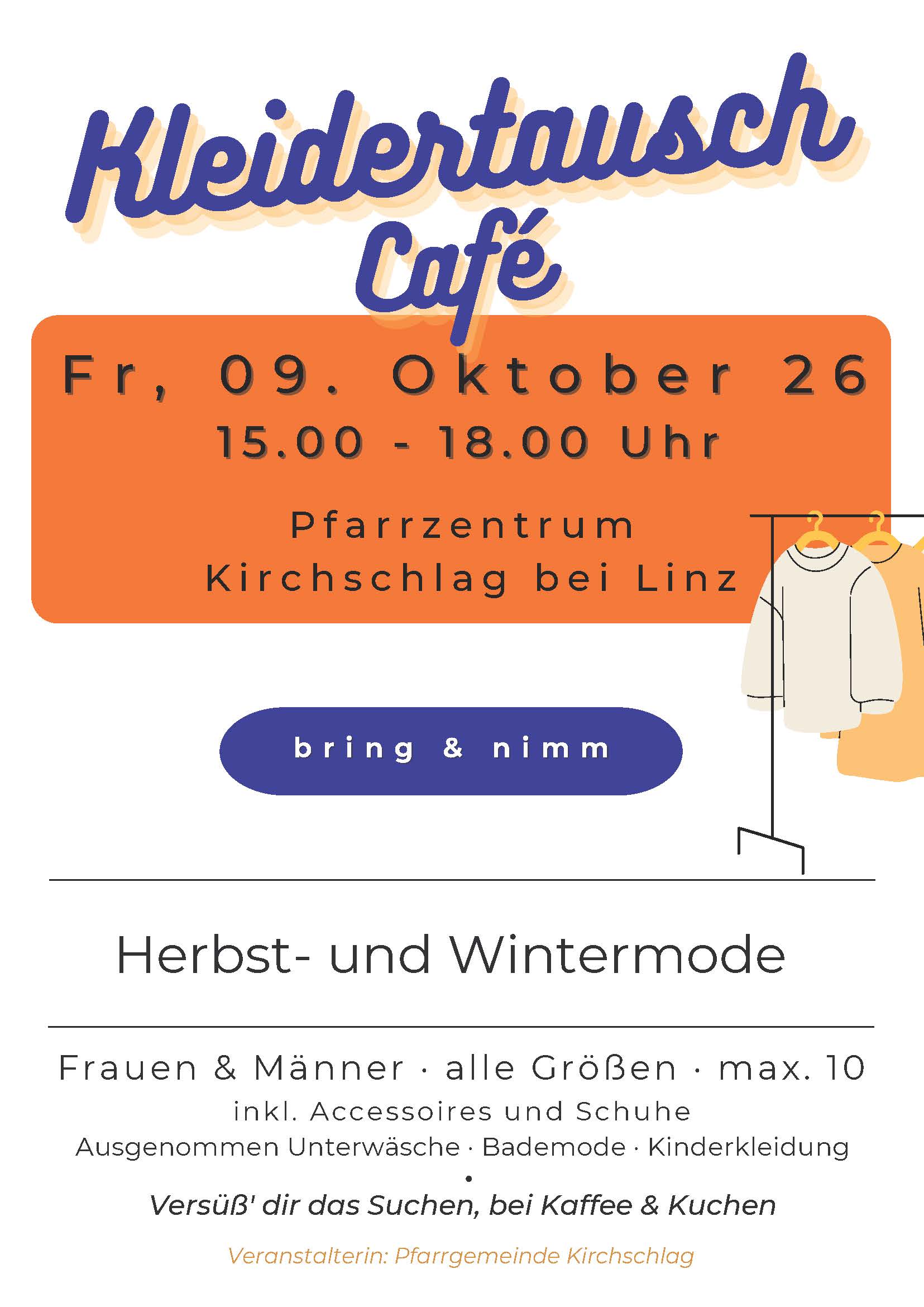 Kleidertausch Café Kleidertauschparty Kirchschlag 2026